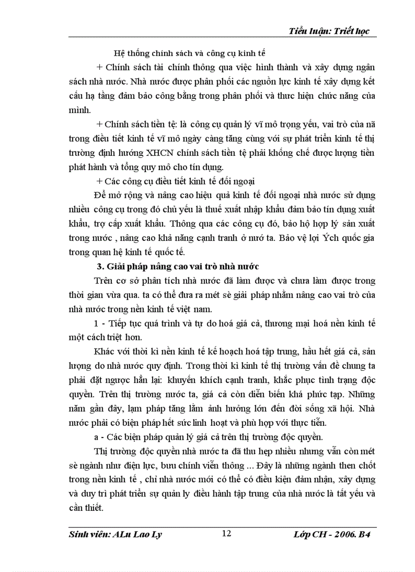 image for page Vận dụng Lý luận hình thái kinh tế xã hội để phân tích vai trò của nhà nước đối với nền kinh tế Việt nam hiện nay 1