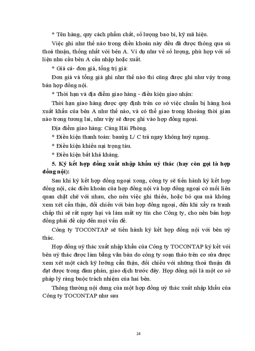 image for page Các biện pháp nâng cao hiệu quả XNK uỷ thác ở Công ty TOCONTAP Hà nội