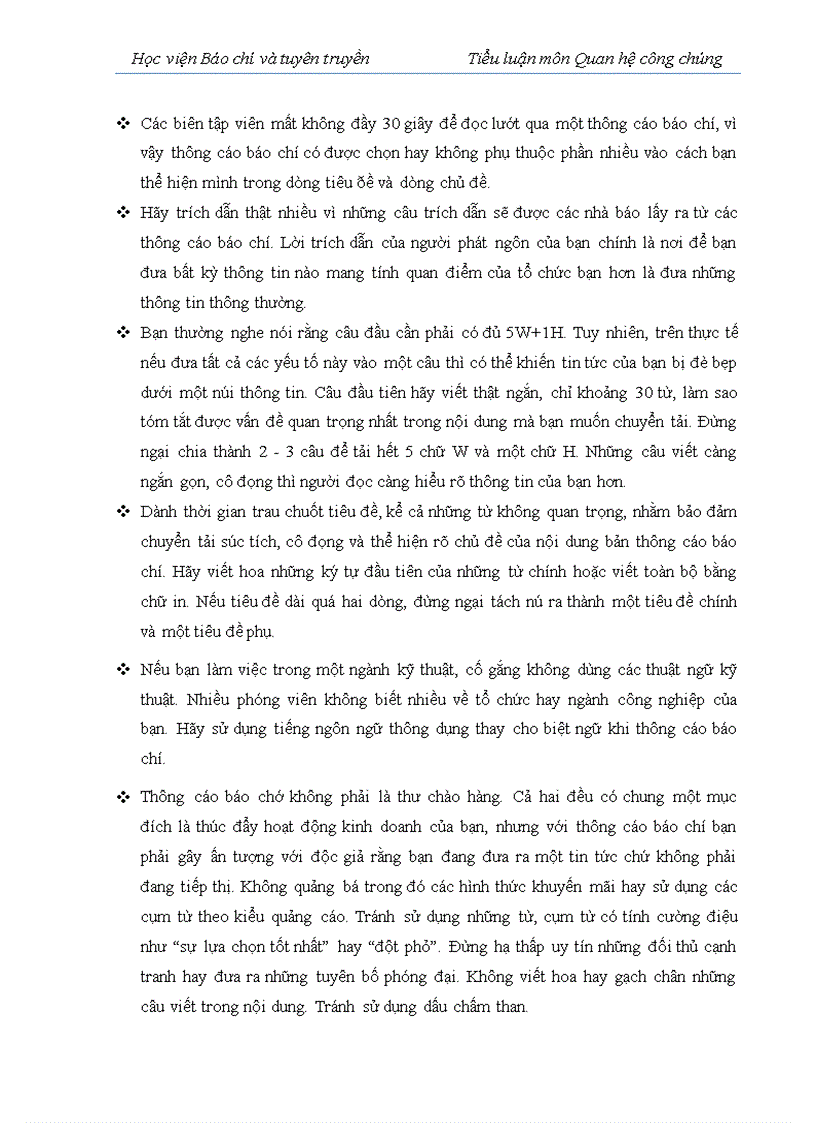 image for page Những hiểu biết cơ bản nhất về việc PR cùng mối quan hệ quan trọng giữa PR tổ chức báo chí thêm vào đó là những hiểu biết về qui tắc phát ngôn vai trò của người phát ngôn cùng công việc thực hiện Thông cáo báo chí