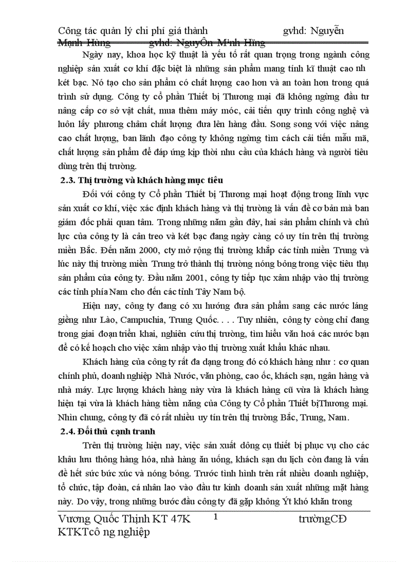 image for page Một số giải pháp chủ yếu nhằm tăng cường công tác quản lý chi phí sản xuất kinh doanh và giá thành sản phẩm tại Cty