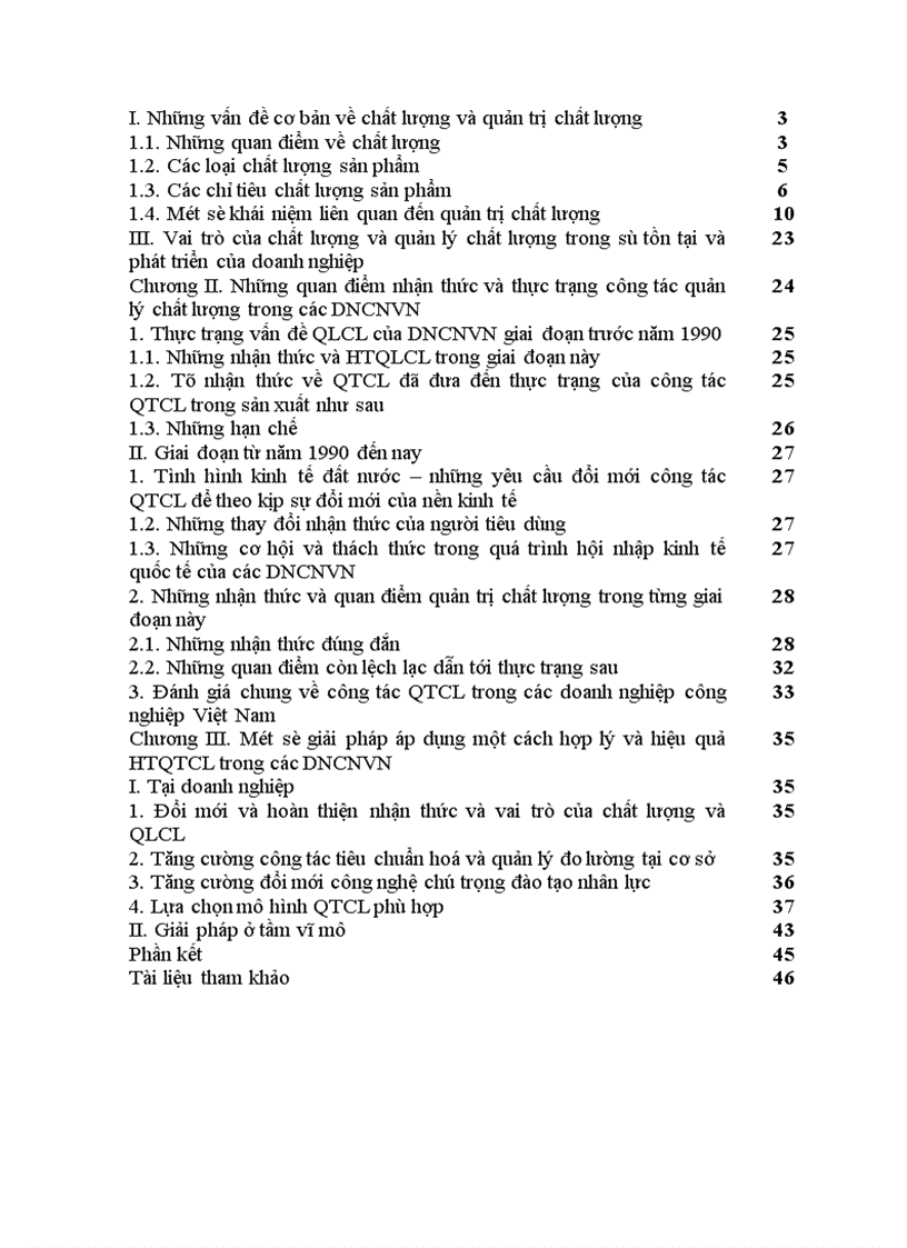 image for page Quản lý chất lượng thực trạng và một số giải pháp nhằm áp dụng một cách hợp lý và hiệu quả hệ thống quản trị chất lượng trong các DNCN Việt Nam 1