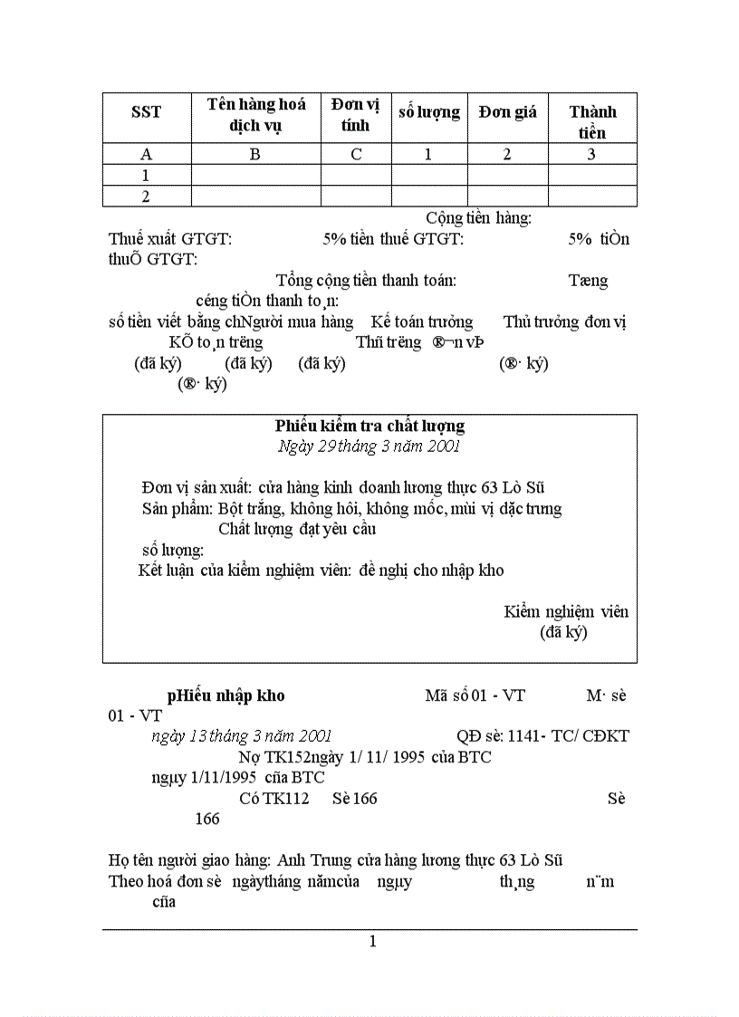 image for page Tổ chức công tác kế toán nguyên vật liệu công cụ dụng ở công ty liên hiệp thực phẩm Hà tây 1
