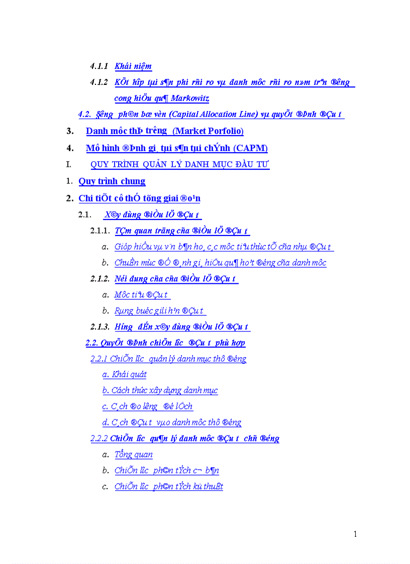 image for page Danh mục đầu tư