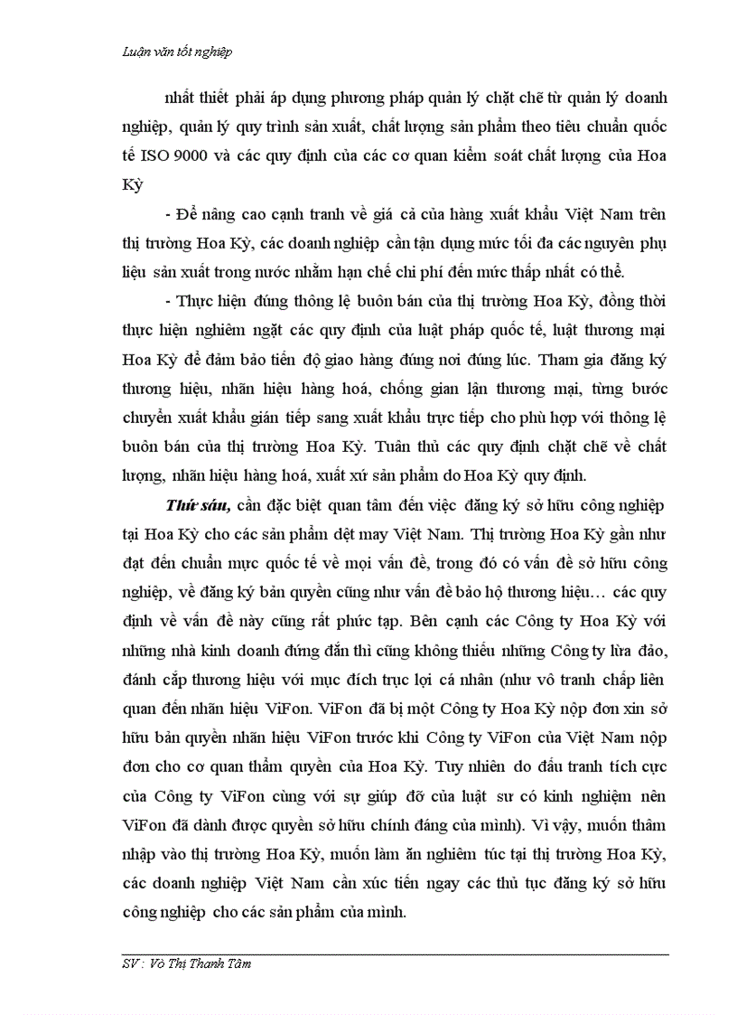 image for page Thúc đẩy xuất khẩu hàng dệt may vào thị trường Hoa Kỳ khi Việt Nam chưa gia nhập W T O và còn áp dụng hạn ngạch quota