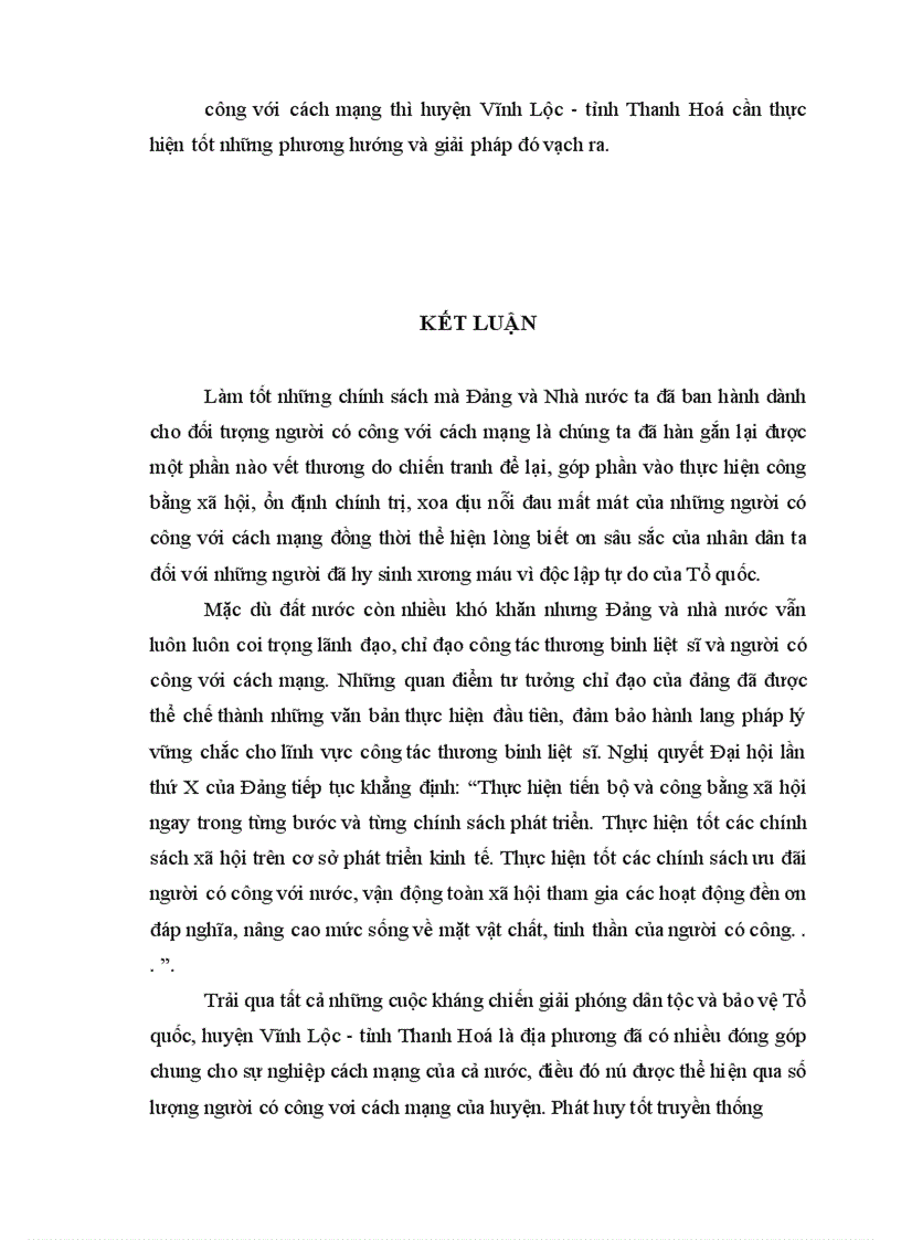 image for page Vai trò của nhân viên công tác xã hội trong nâng cao hiệu quả thực hiện chính sách của Đảng và Nhà nước ta đối với người có công với cách mạng ở huyện Vĩnh Lộc tỉnh Thanh Hoá hiện nay