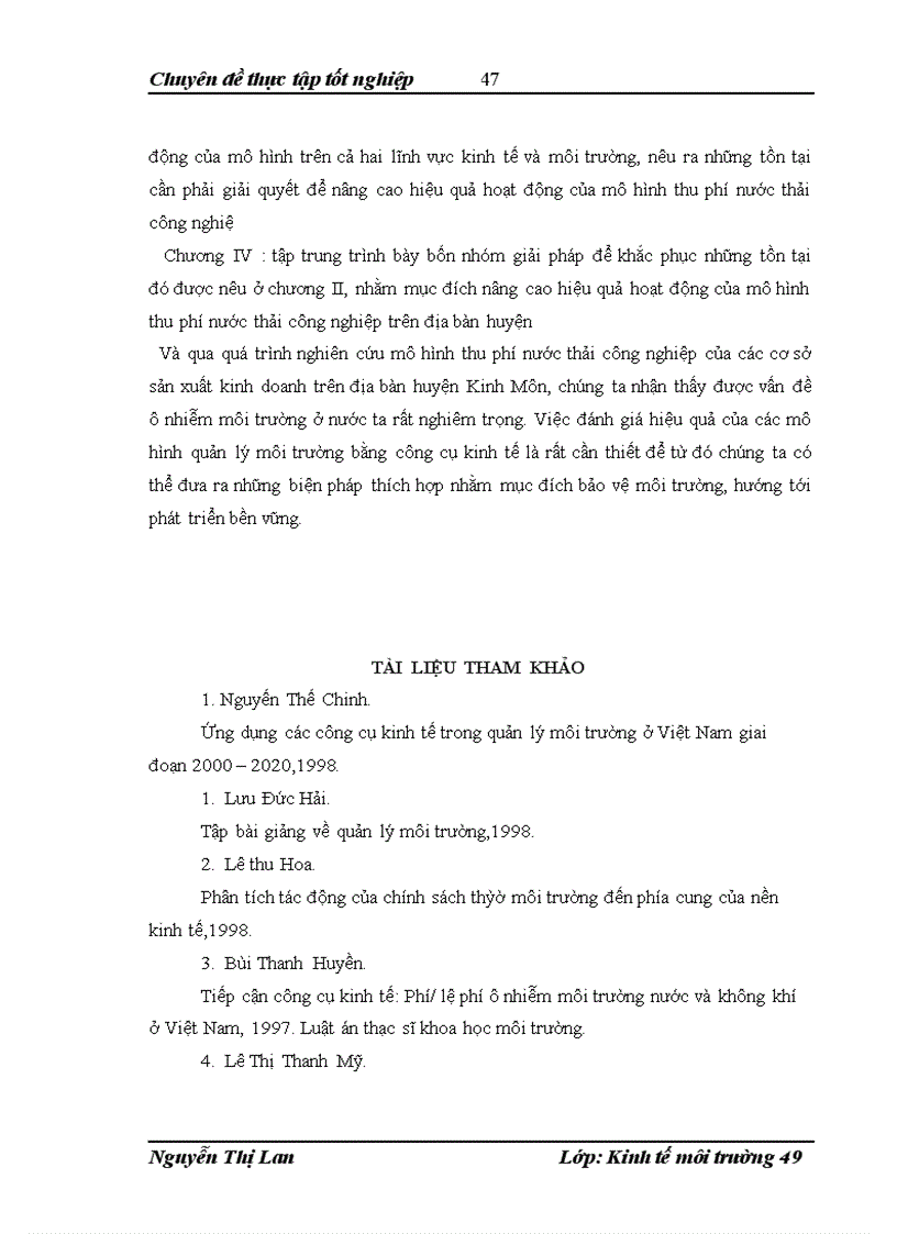 image for page Nghiên cứu mô hình tính phí nước thải công nghiệp và đề xuất một số giải pháp nhằm nâng cao hiệu quả thu phí nước thải công nghiệp trên địa bàn huyện Kinh Môn