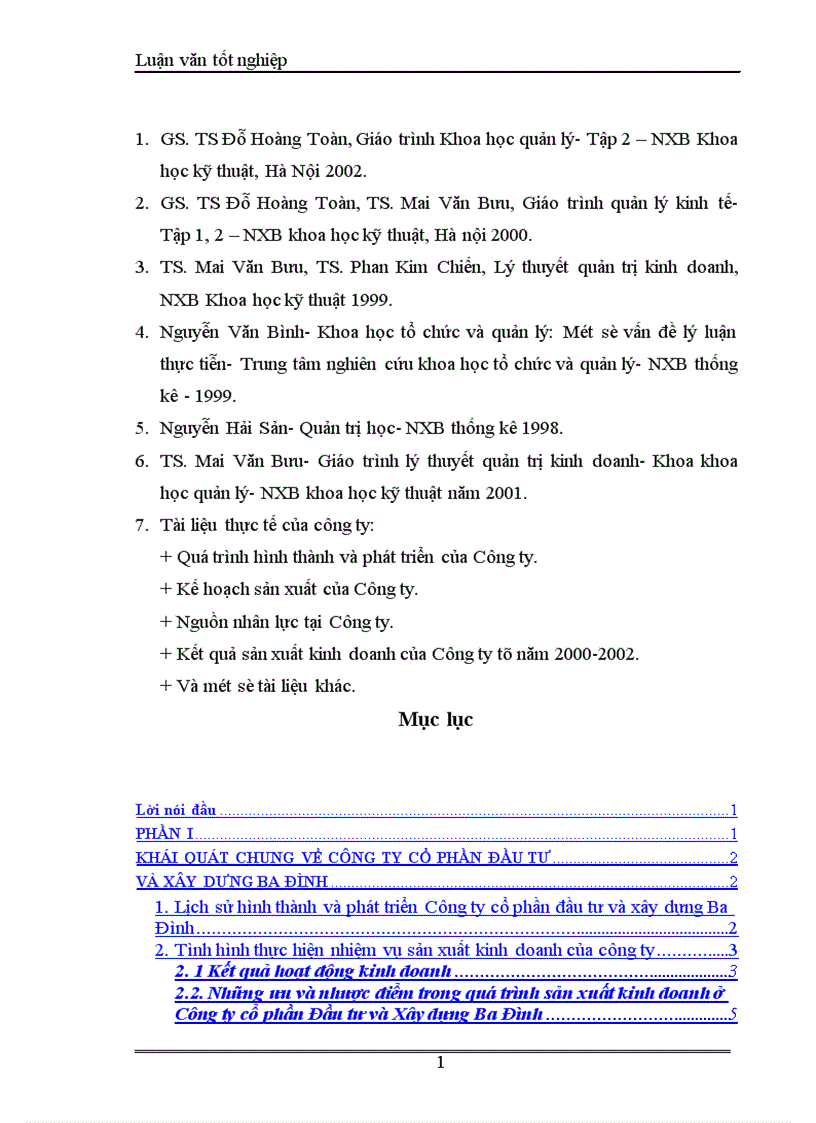 image for page Thực trạng và một số giải pháp hoàn thiện bộ máy tổ chức của Công ty cổ phần đầu tư và xây dựng Ba Đình