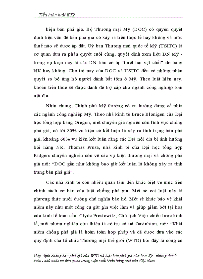 image for page Hiệp định chống bán phá giá của WTO và luật chống bán phá giá của Hoa Kỳ