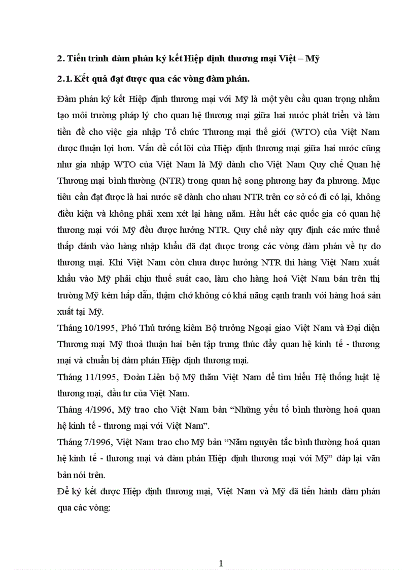 image for page Hiệp định thương MạI Việt Mỹ với vấn đề xuất khẩu hàng hoá của Việt Nam sang Mỹ