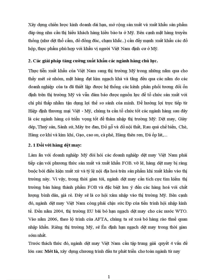 image for page Hiệp định thương MạI Việt Mỹ với vấn đề xuất khẩu hàng hoá của Việt Nam sang Mỹ