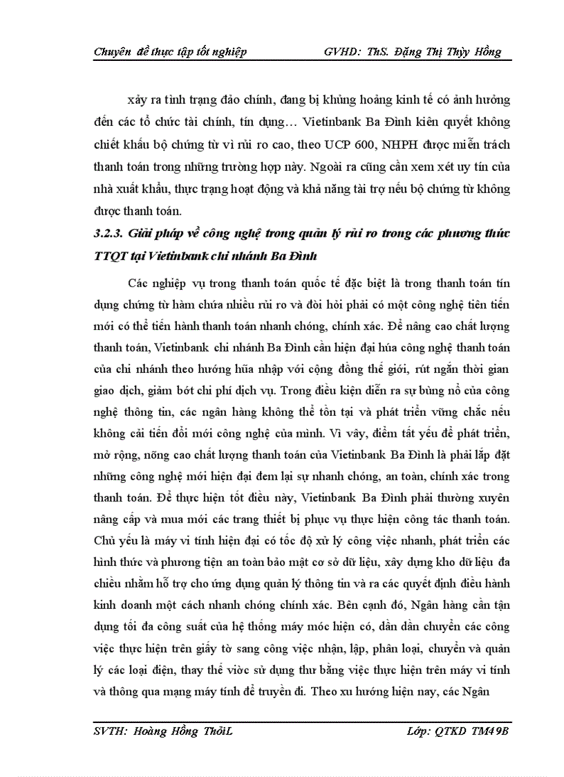 image for page Quản lý rủi ro trong các phương thức thanh toán quốc tế tại Ngân hàng Công thương Việt Nam chi nhánh Ba Đình
