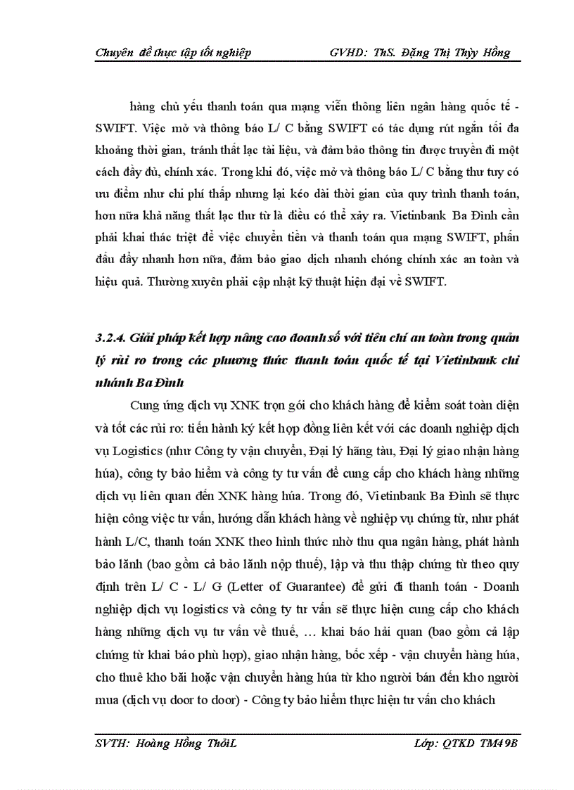 image for page Quản lý rủi ro trong các phương thức thanh toán quốc tế tại Ngân hàng Công thương Việt Nam chi nhánh Ba Đình