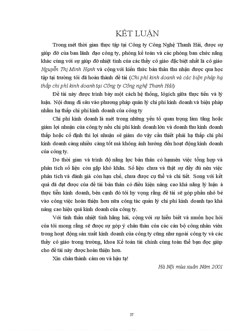 image for page Khảo sát thực tế chi phí kinh doanh tại công ty TNHH công nghệ thanh hải 1