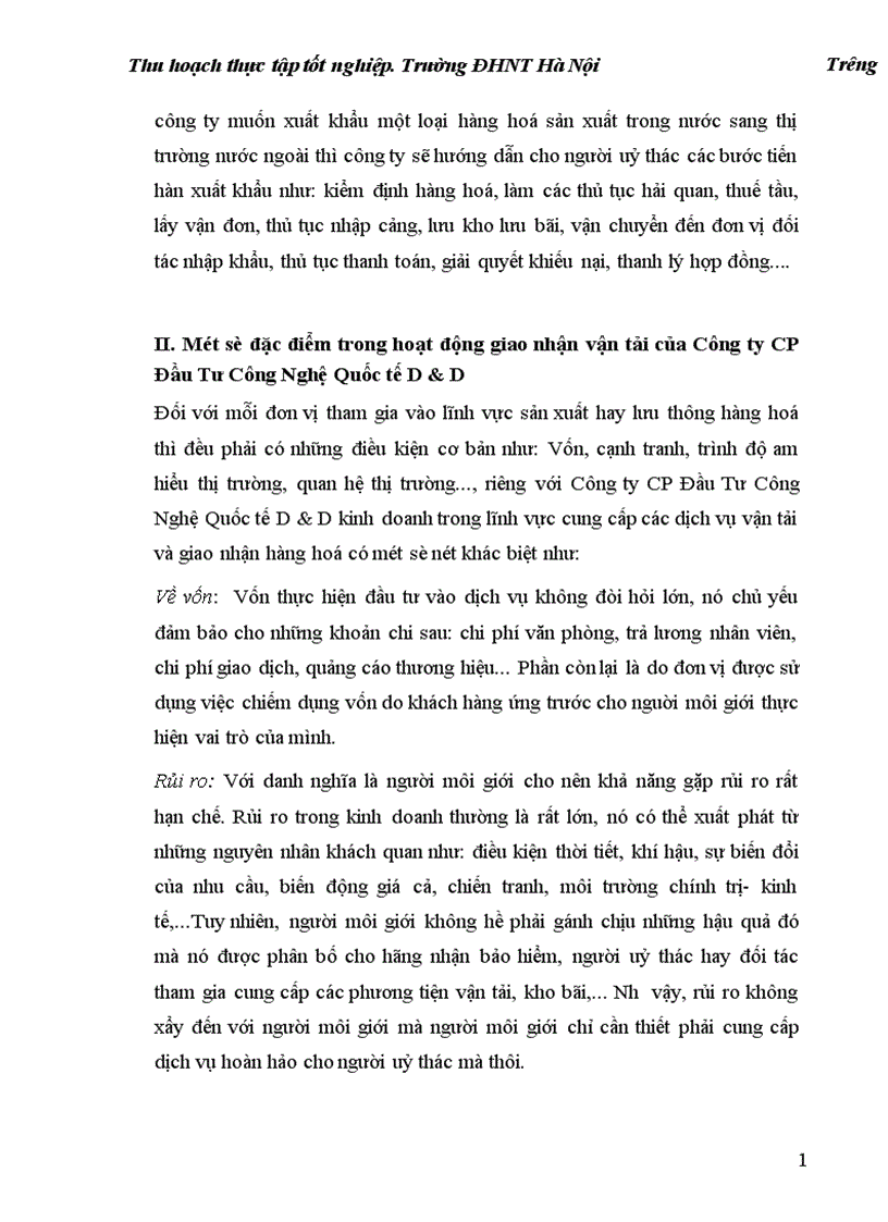 image for page Thực trạng hoạt động giao nhận vận tải hàng hóa tại Công ty Cổ phần Đầu Tư Công Nghệ Quốc Tế D D