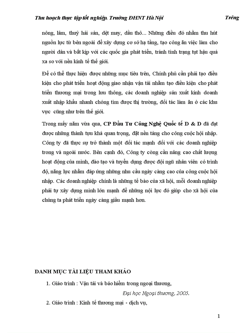 image for page Thực trạng hoạt động giao nhận vận tải hàng hóa tại Công ty Cổ phần Đầu Tư Công Nghệ Quốc Tế D D