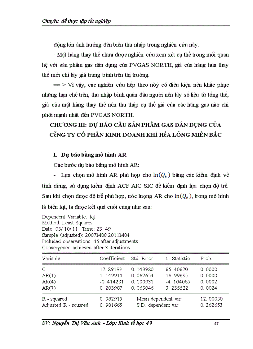 image for page Phân tích các yếu tố ảnh hưởng và dự báo cầu sản phẩm gas của Công ty Cổ phần kinh doanh Khí hóa lỏng Miền Bắc