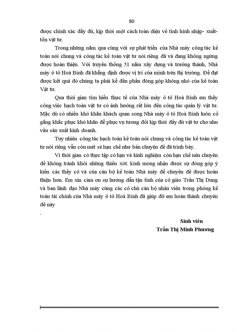 image for page Hoàn thiện công tác kế toán nguyên vật liệu và công cụ dụng cụ tại Nhà máy ô tô Hòa Bình 1