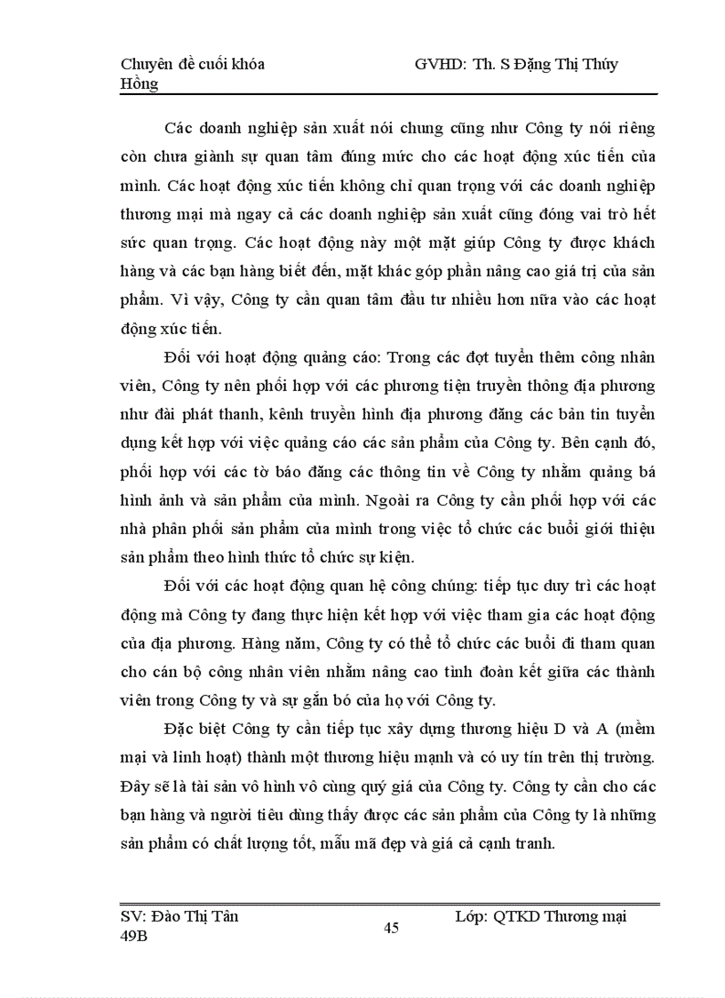 image for page Giải pháp nâng cao hiệu quả hoạt động xúc tiến của Công ty TNHH Hoá dệt Hà Tây