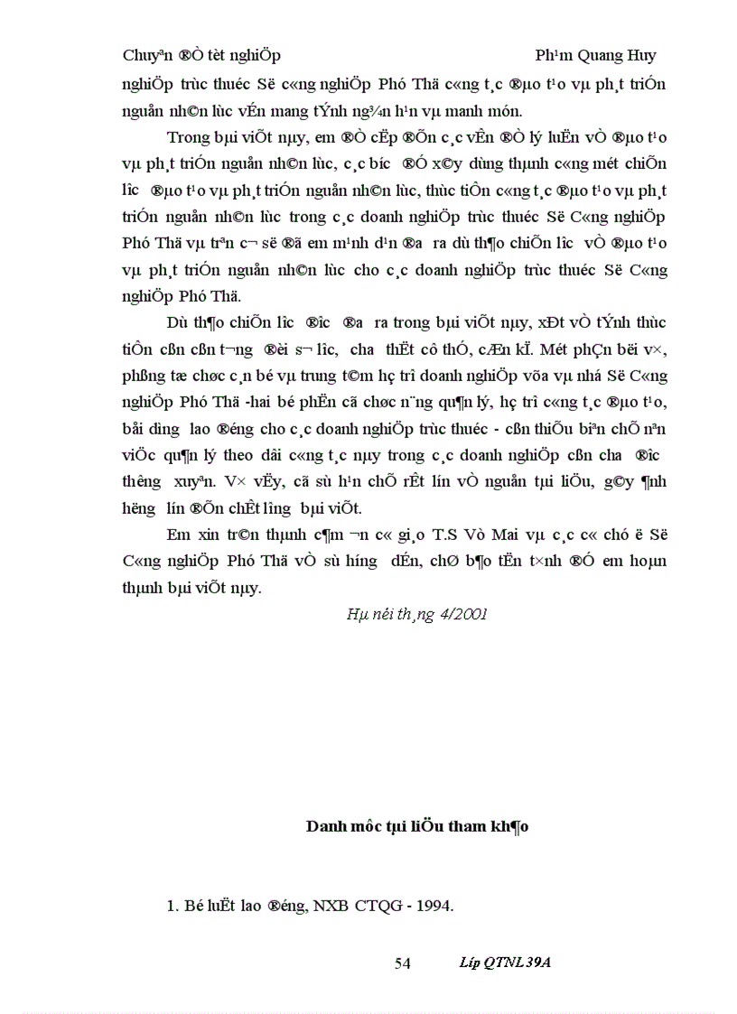 image for page Chiến lược đào tạo phát triển nguồn nhân lực cho các doanh nghiệp Nhà nước trực thuộc Sở Công nghiệp Phú Thọ đến năm 2005 1