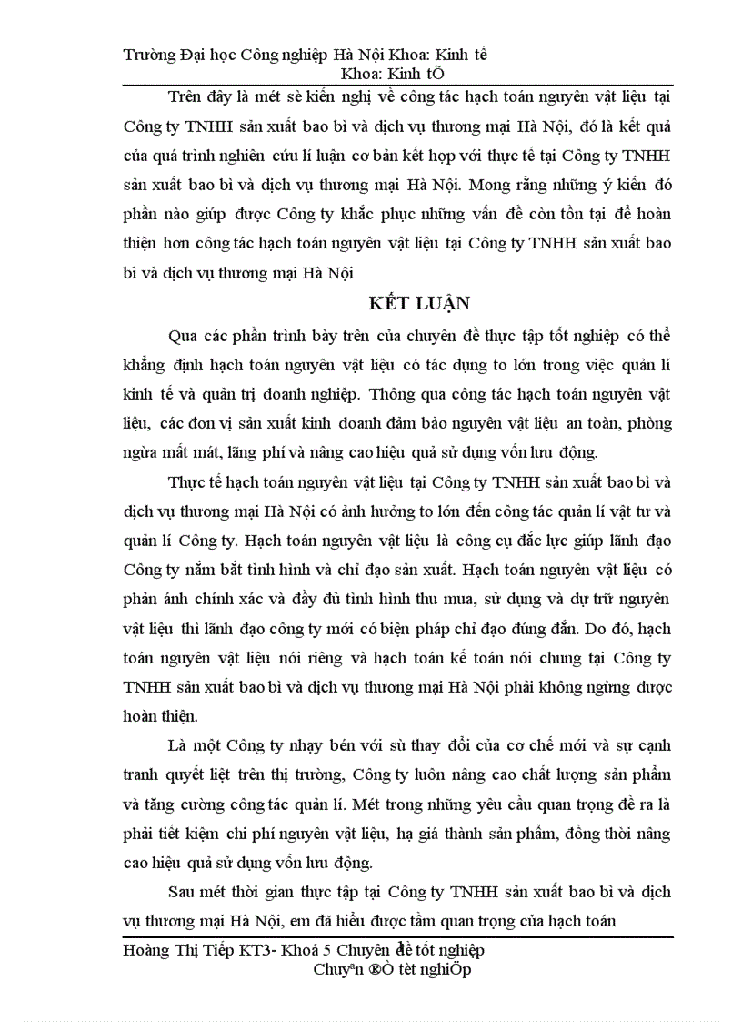 image for page Hoàn thiện công tác kế toán nguyên vật liệu tại Công ty TNHH sản xuất bao bì và dịch vụ thương mại Hà Nội 1
