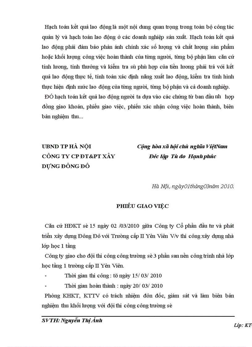 image for page Kế toán tiền lương và các khoản trích theo lương ở Công ty Cổ phần đầu tư và phát triển xây dựng Đông Đô 1