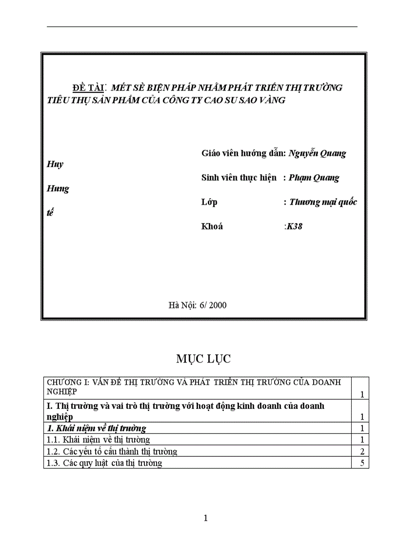 image for page Một số biện pháp nhằm phát triển thị trường tiêu thụ sản phẩm của Công ty Cao Su Sao Vàng