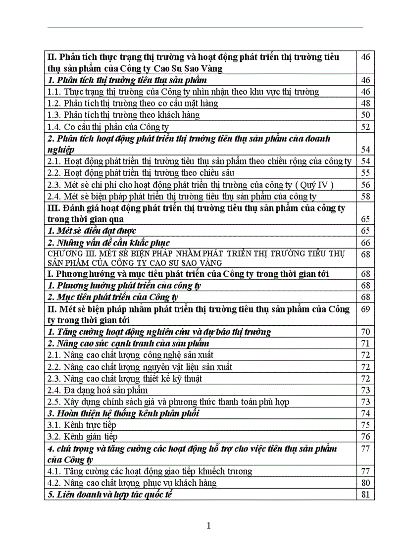 image for page Một số biện pháp nhằm phát triển thị trường tiêu thụ sản phẩm của Công ty Cao Su Sao Vàng