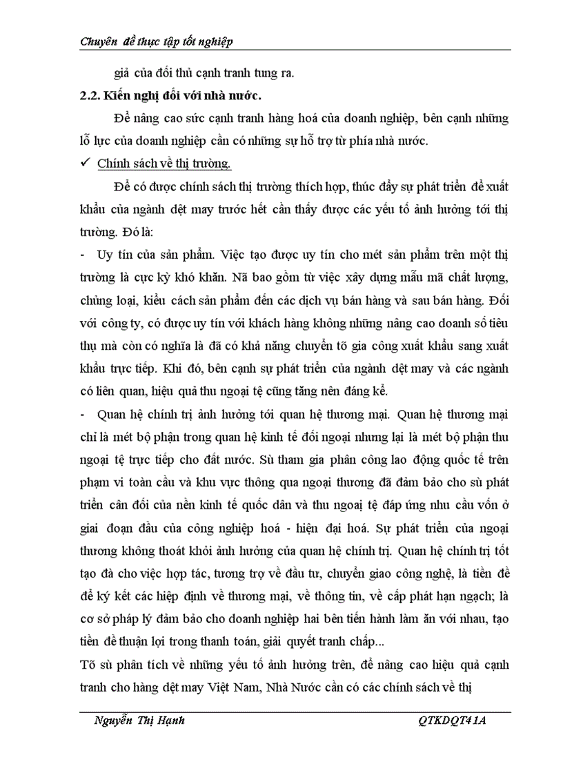 image for page Một số giải pháp chủ yếu nhằm nâng cao khả năng cạnh tranh của công ty dệt may Hà Nội
