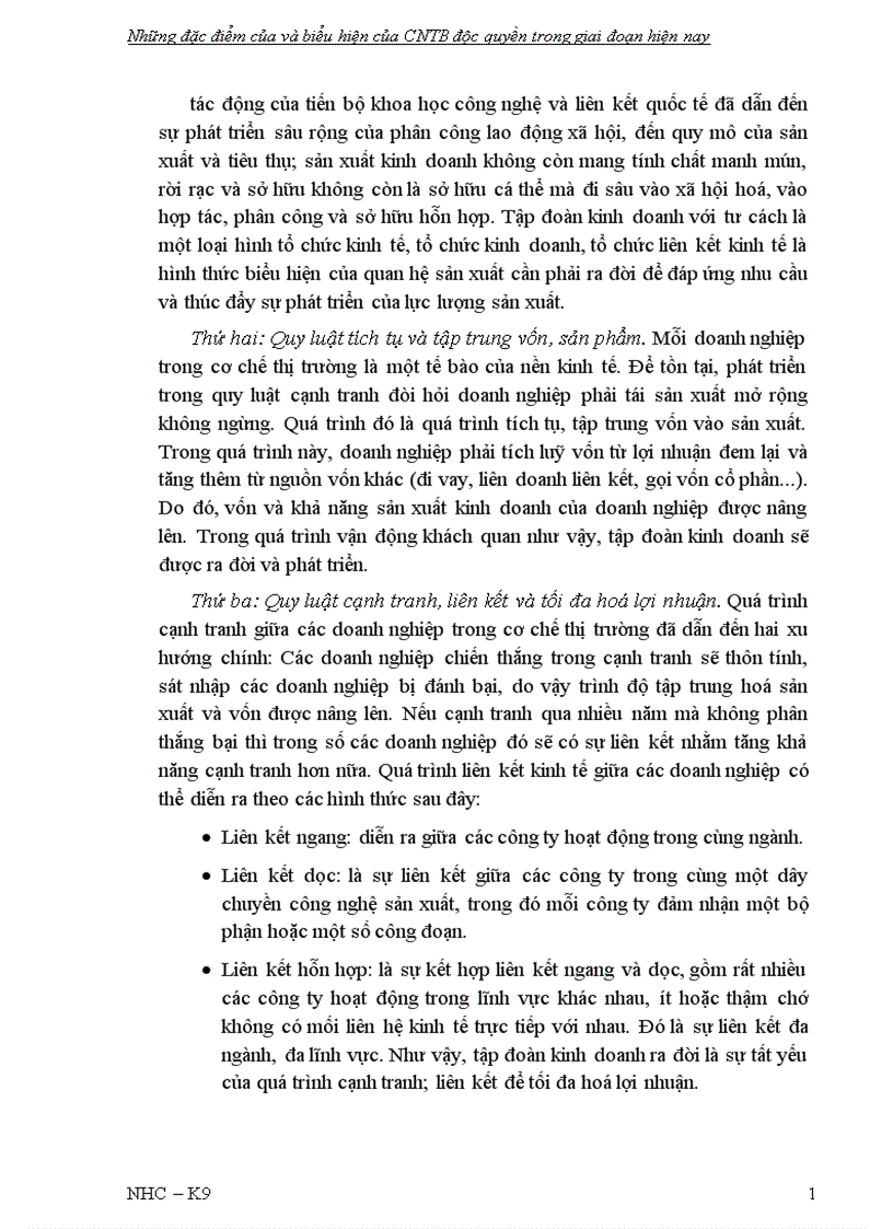 image for page Những đặc điểm của và biểu hiện của CNTB độc quyền trong giai đoạn hiện nay