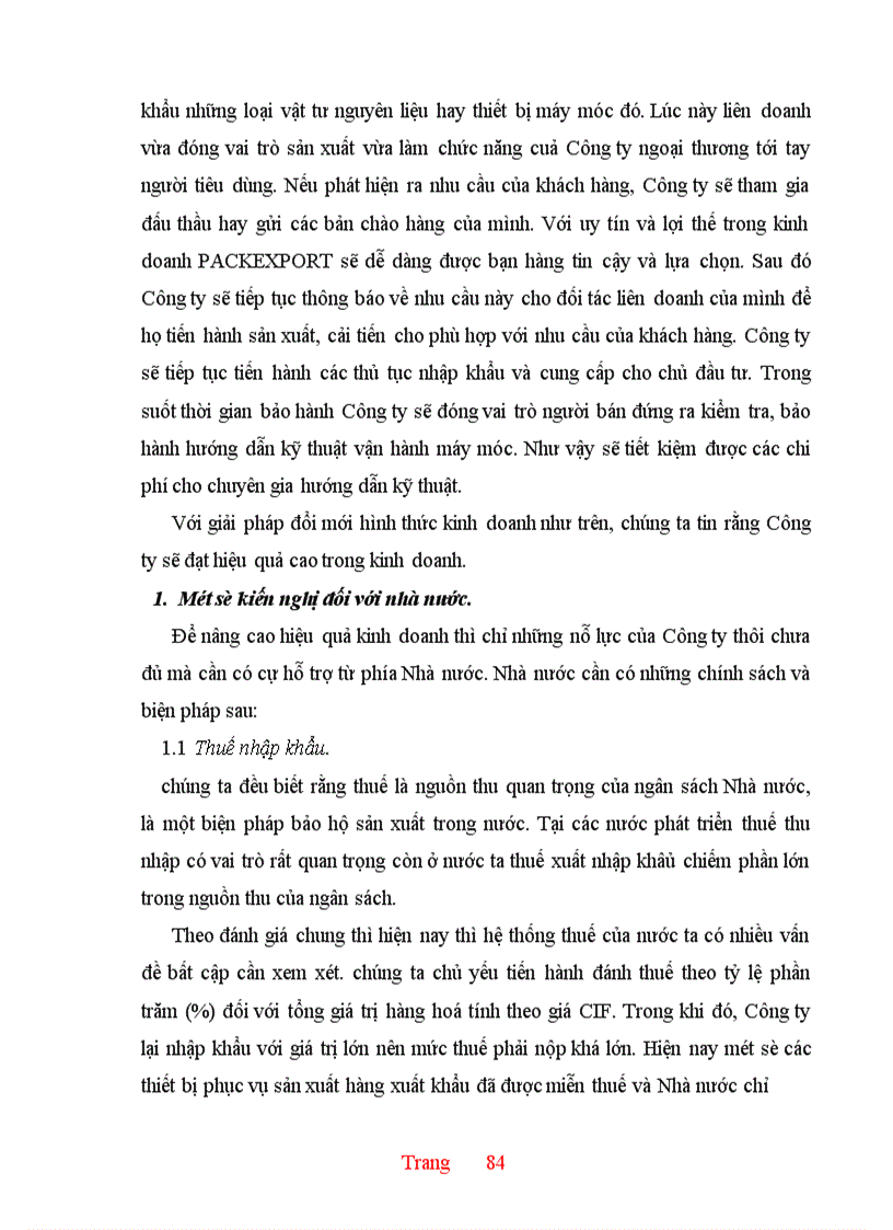 image for page Thực trạng và một số giải pháp hoàn thiện hoạt động nhập khẩu ở Công ty XNK và kỹ thuật bao bì