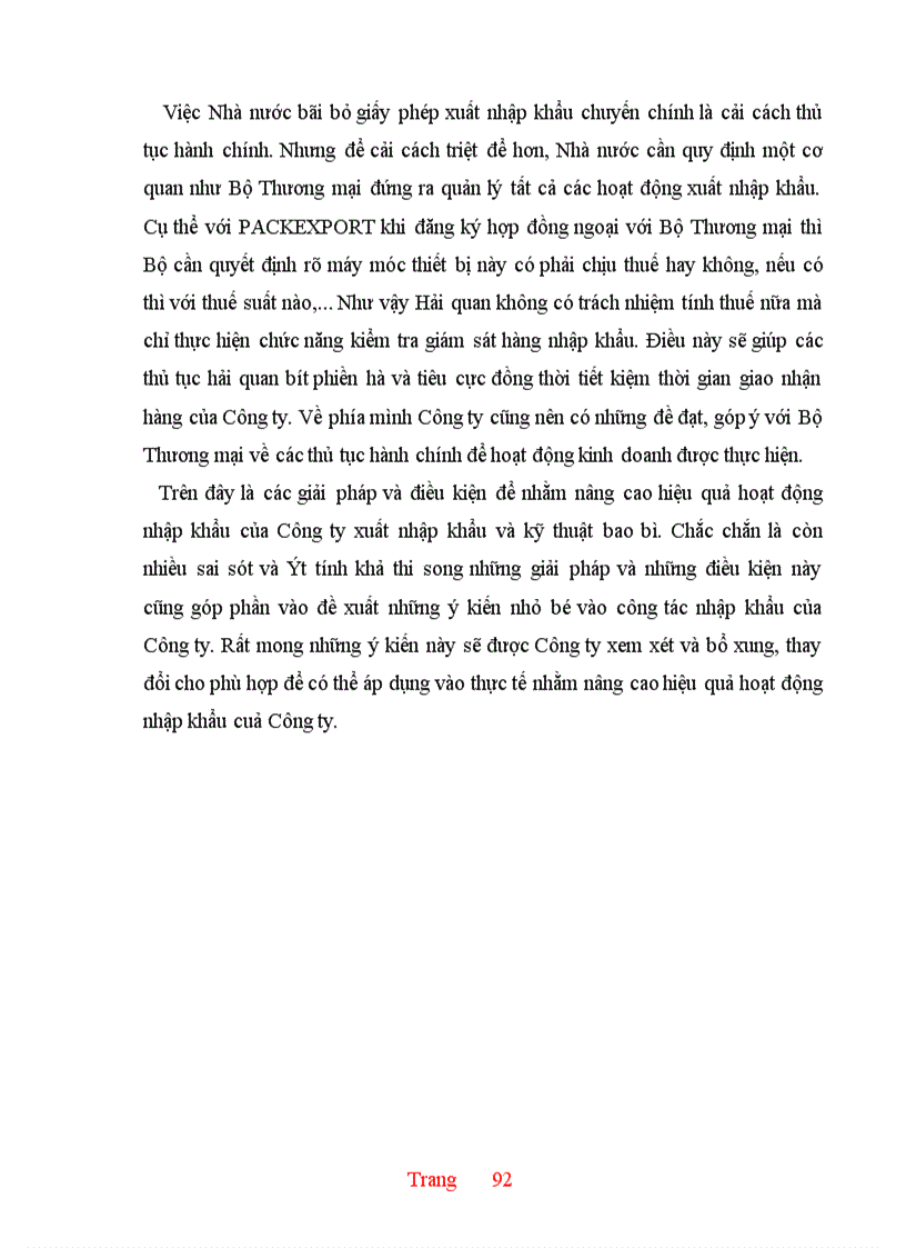 image for page Thực trạng và một số giải pháp hoàn thiện hoạt động nhập khẩu ở Công ty XNK và kỹ thuật bao bì