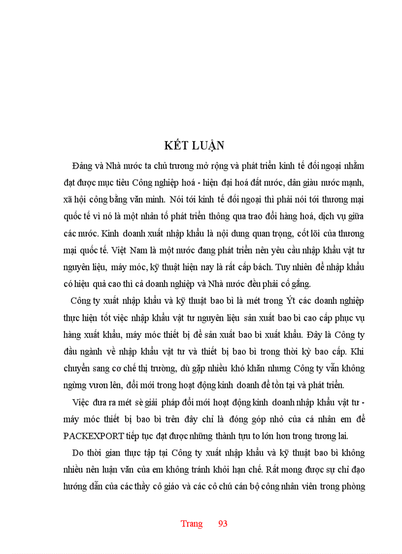 image for page Thực trạng và một số giải pháp hoàn thiện hoạt động nhập khẩu ở Công ty XNK và kỹ thuật bao bì
