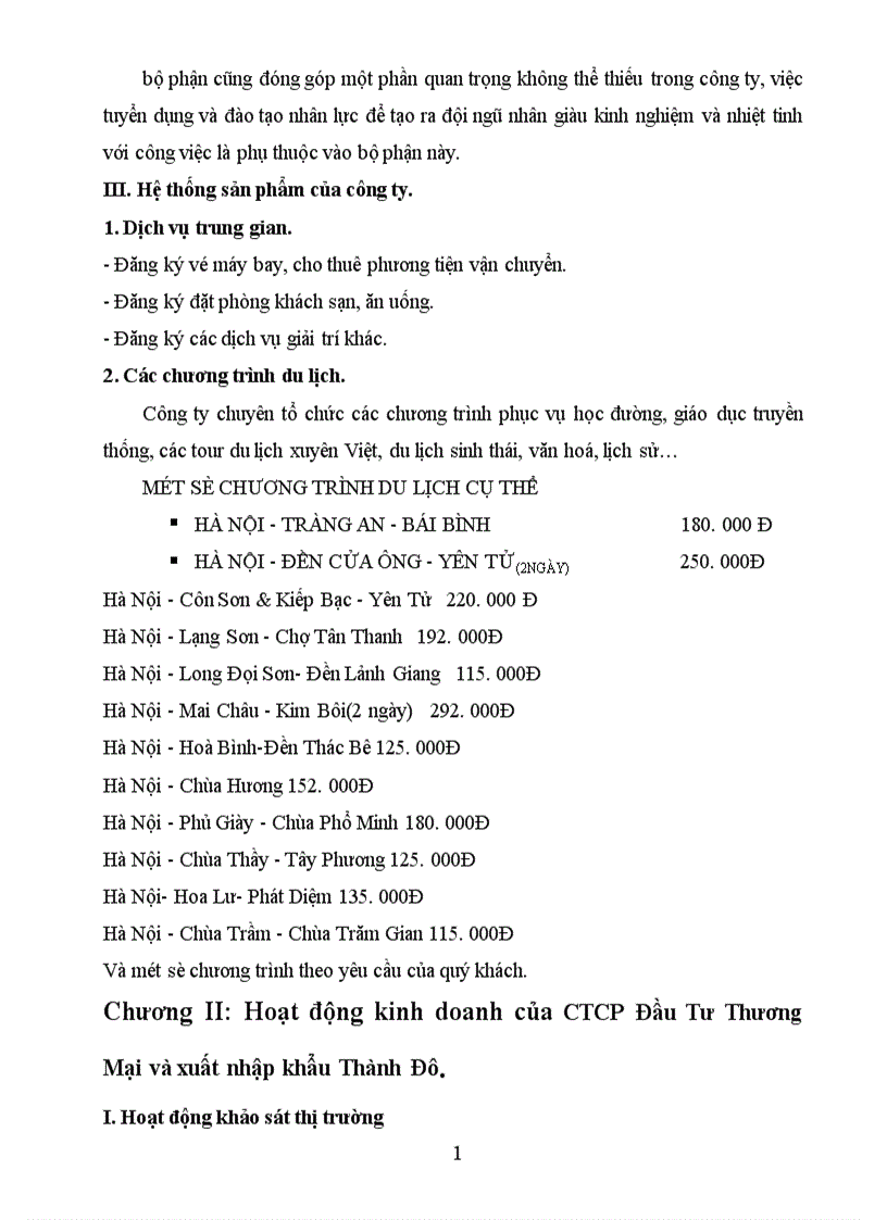 image for page Hoạt động kinh doanh của CTCP Đầu Tư Thương Mại và xuất nhập khẩu Thành Đô 1