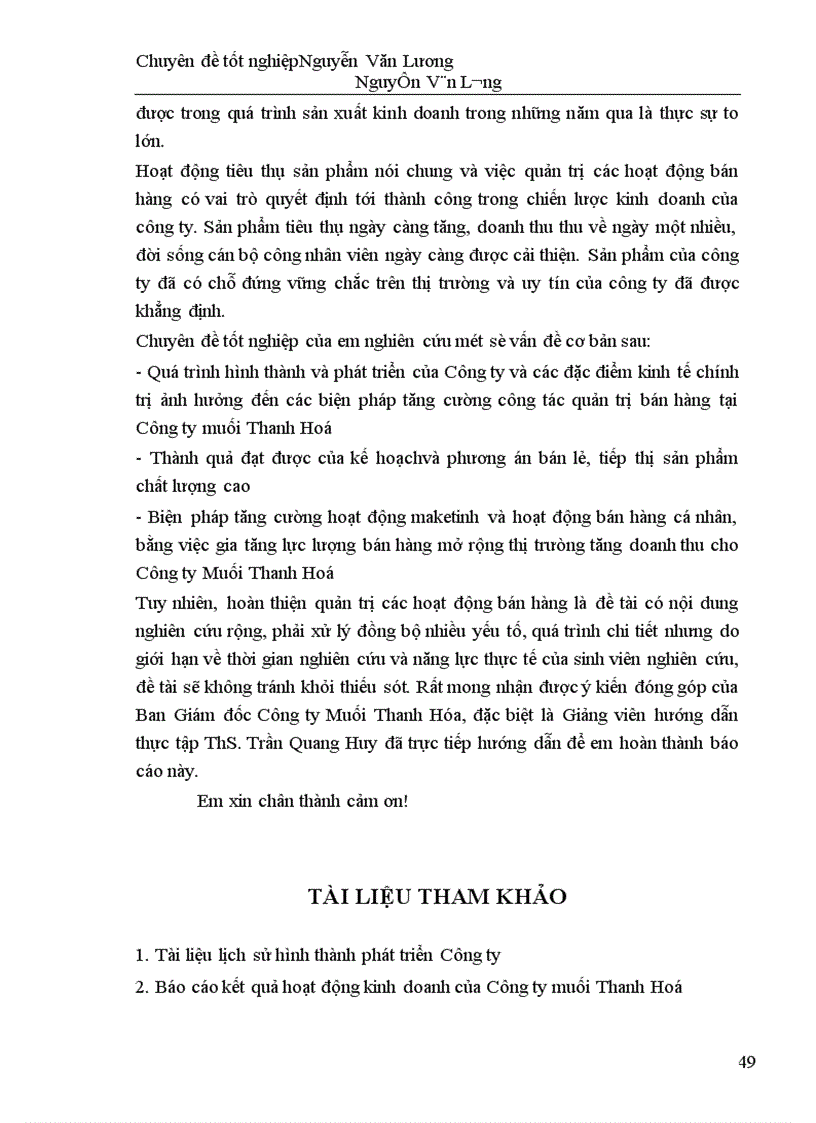 image for page Tăng cường công tác quản trị bán hàng ở Công ty Muối Thanh Hoá 1