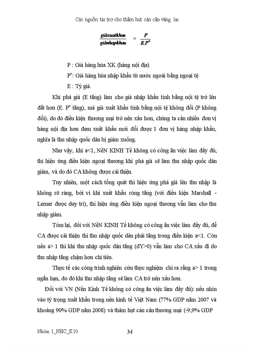 image for page Các nguồn tài trợ thâm hụt cán cân vãng lai