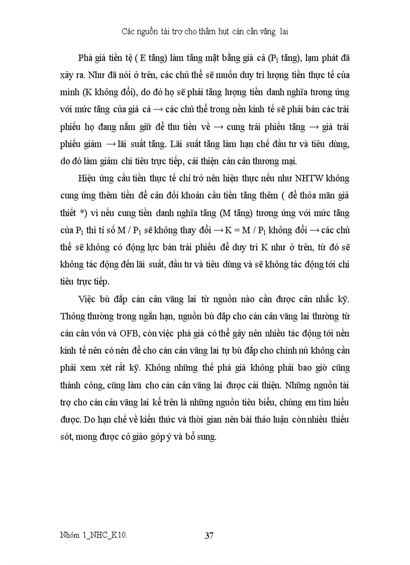 image for page Các nguồn tài trợ thâm hụt cán cân vãng lai