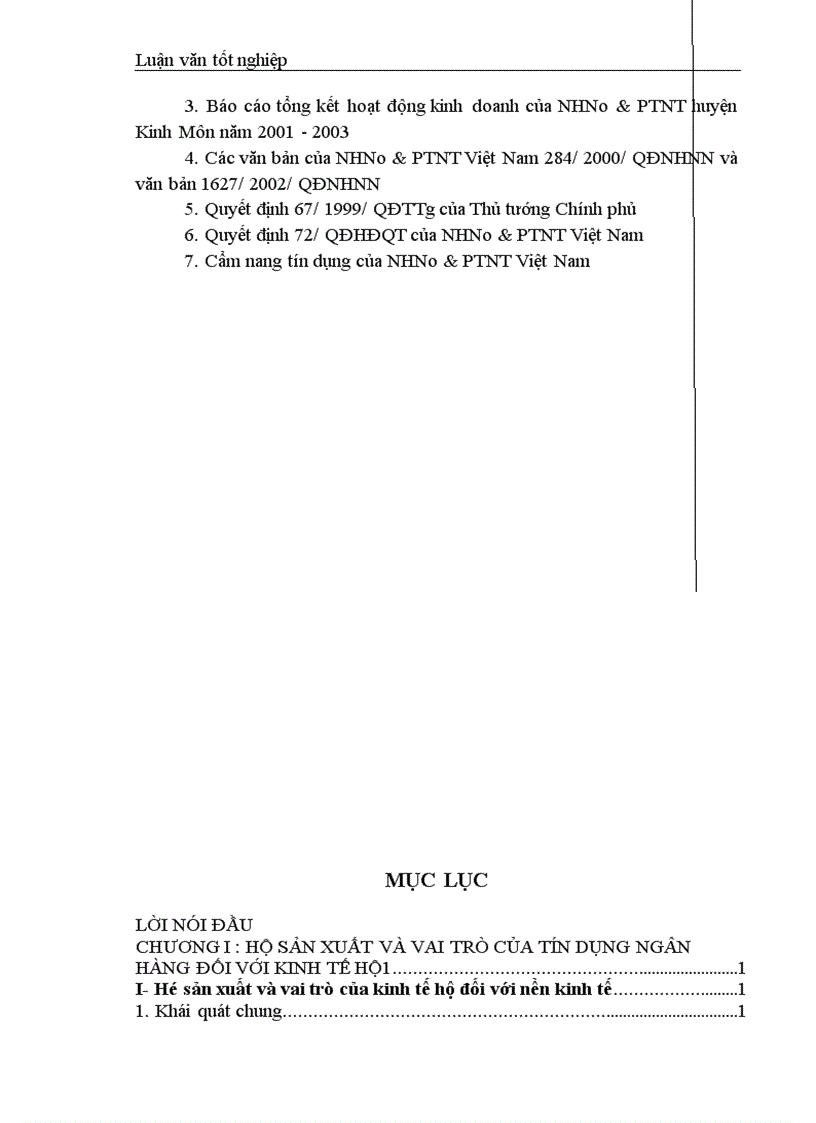 image for page Giải pháp nâng cao hiệu quả cho vay đối với hộ sản xuất ở Ngân hàng nông nghiệp huyện Kinh Môn tỉnh Hải Dương 1