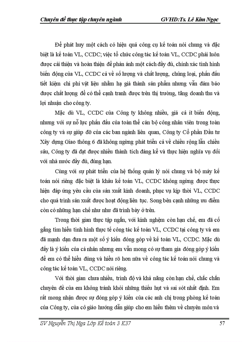 image for page hoàn thiện công tác kế toán nguyên vật liệu công cụ dụng cụ tại công ty Cổ Phần Đầu Tư Xây Dựng Giao Thông 6