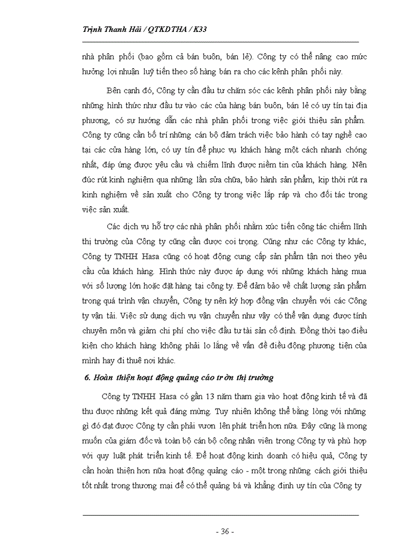 image for page Phân tích tình hình thị trường của Công ty TNHH Hasa