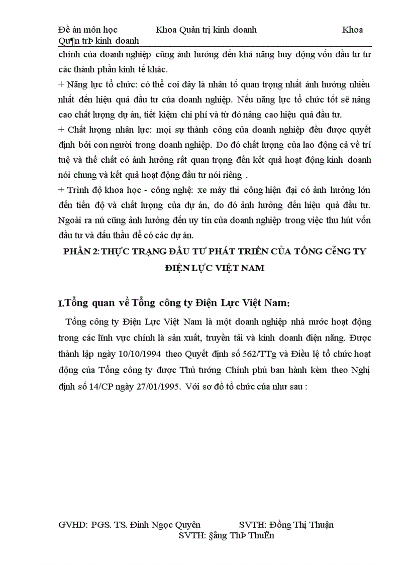 image for page Hiệu quả đầu tư phát triển của Tổng Công ty Điện Lực Việt Nam EVN 1