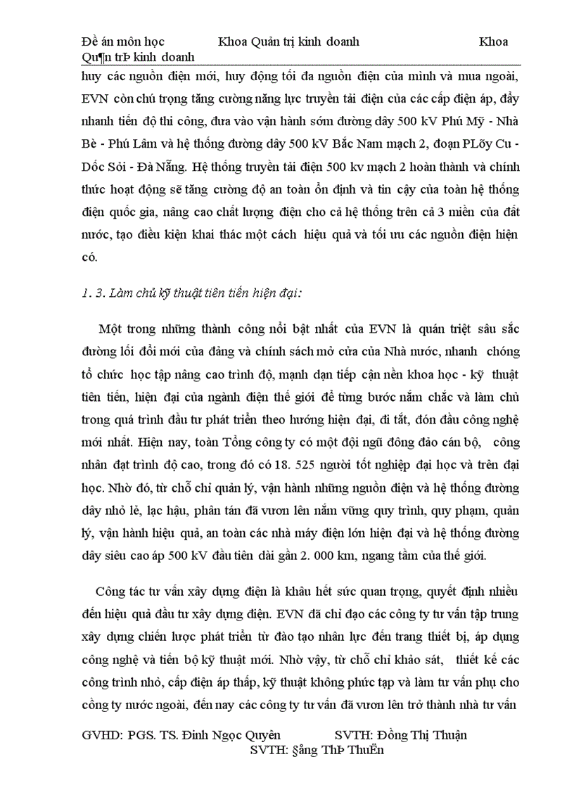 image for page Hiệu quả đầu tư phát triển của Tổng Công ty Điện Lực Việt Nam EVN 1