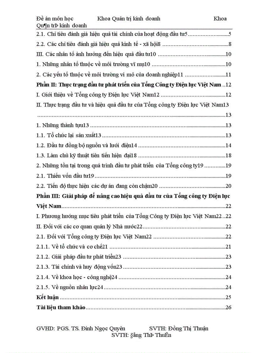 image for page Hiệu quả đầu tư phát triển của Tổng Công ty Điện Lực Việt Nam EVN 1