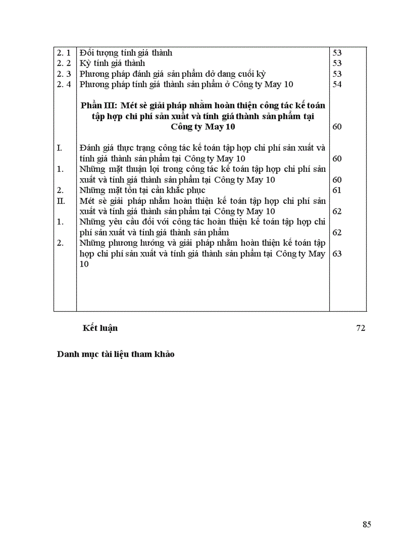 image for page Hoàn thiện công tác kế toán tập hơp chi phí sản xuất và tính giá thành sản phẩm tại Công ty May 10