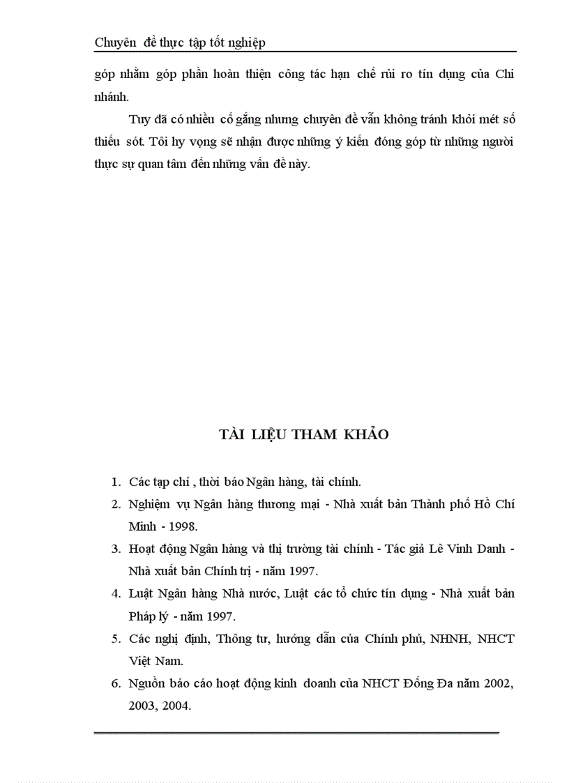 image for page Một số giải pháp hạn chế rủi ro an toàn tín dụng đối với kinh tế ngoài quốc doanh tại Ngân hàng công thương Đống Đa 1