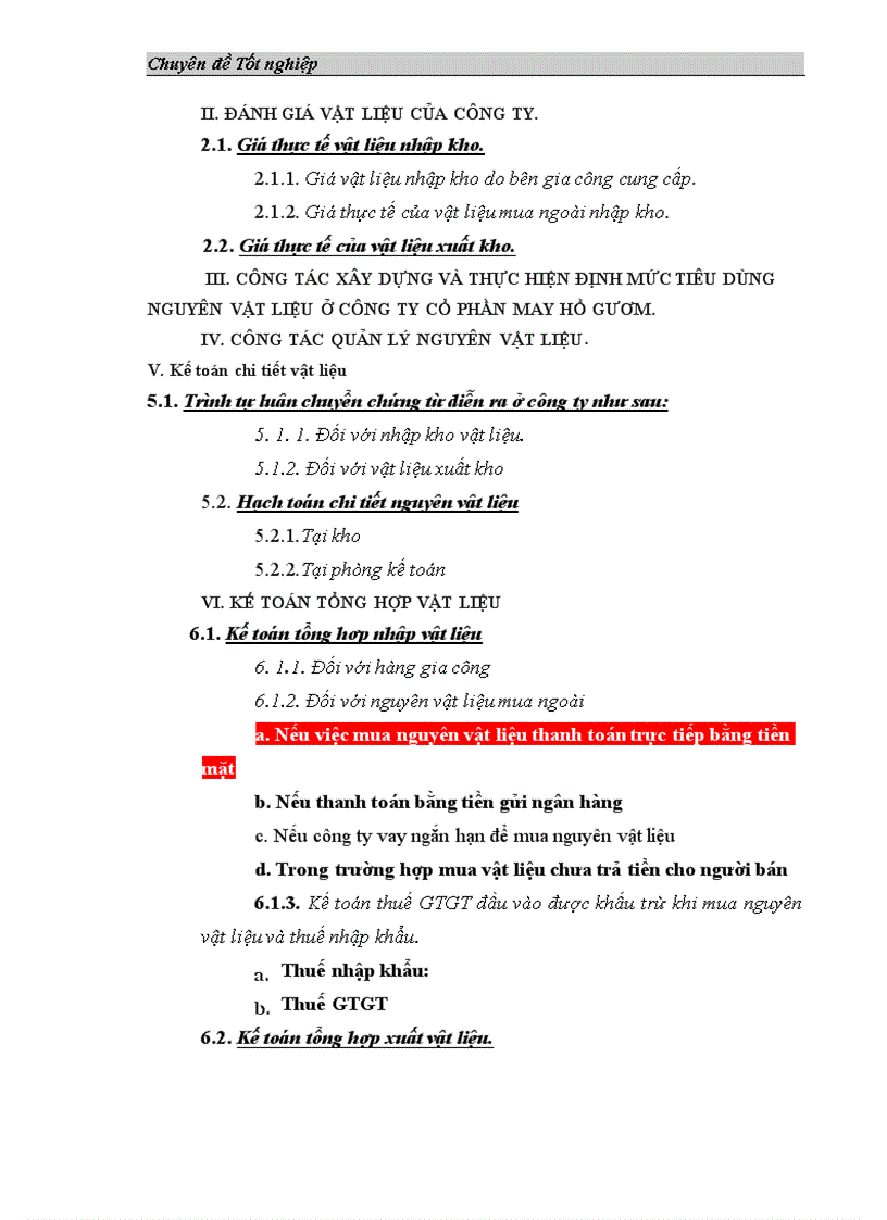 image for page Tổ chức công tác hạch toán nguyên vật liệu ở công ty Cổ phần may Hồ Gươm 1