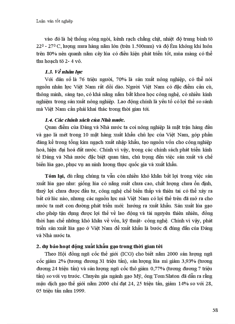 image for page Thực trạng và biện pháp thúc đẩy hoạt động xuất khẩu gạo ở Công ty Lương Thực Cấp I Lương Yên
