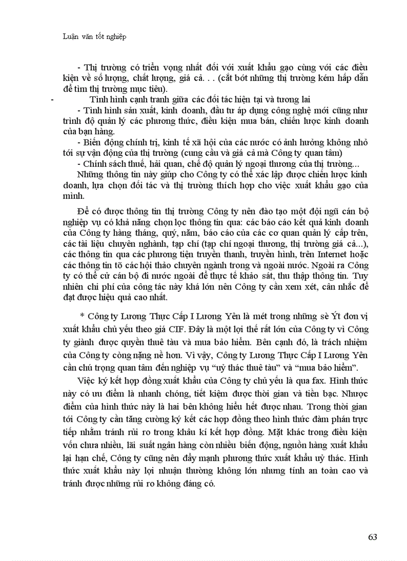 image for page Thực trạng và biện pháp thúc đẩy hoạt động xuất khẩu gạo ở Công ty Lương Thực Cấp I Lương Yên