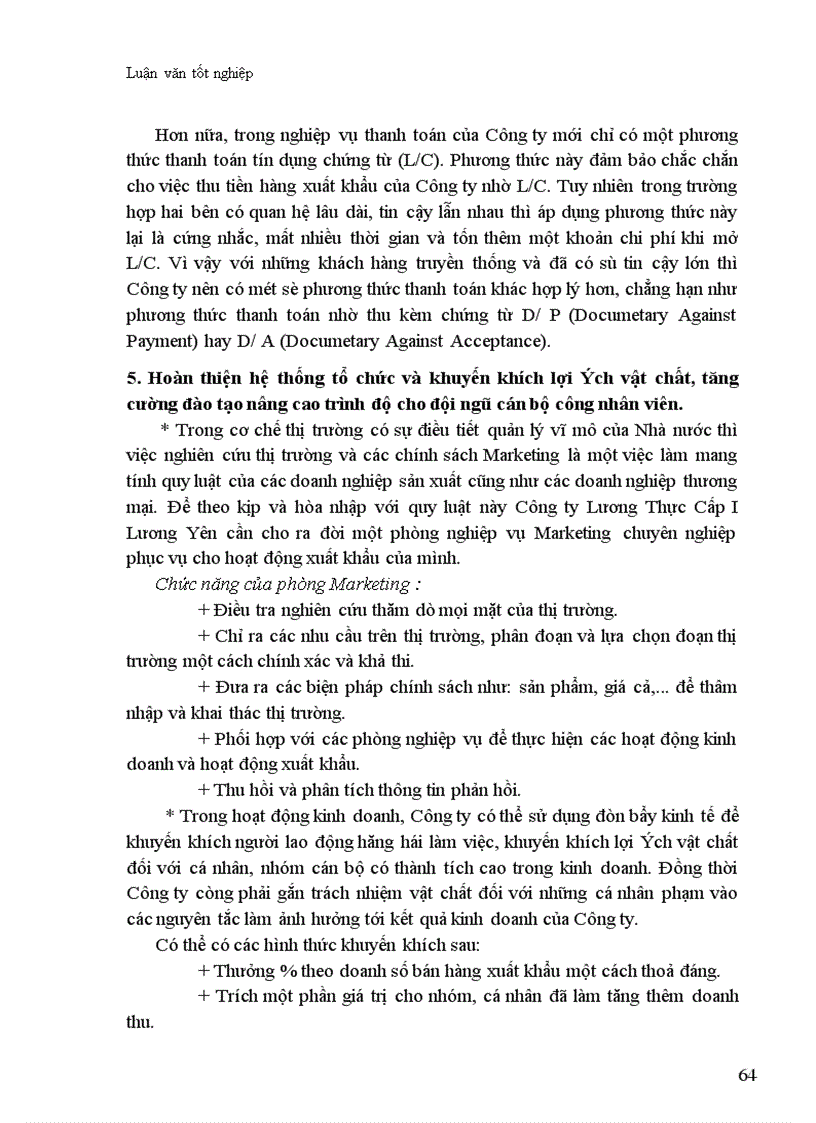 image for page Thực trạng và biện pháp thúc đẩy hoạt động xuất khẩu gạo ở Công ty Lương Thực Cấp I Lương Yên