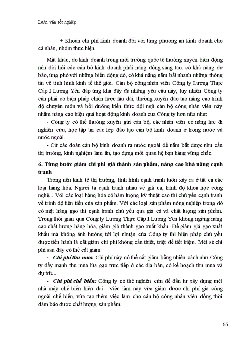 image for page Thực trạng và biện pháp thúc đẩy hoạt động xuất khẩu gạo ở Công ty Lương Thực Cấp I Lương Yên