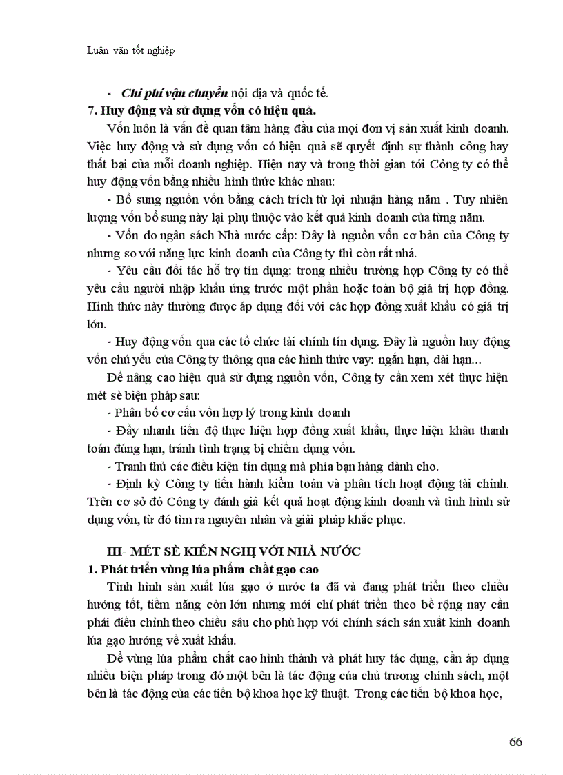 image for page Thực trạng và biện pháp thúc đẩy hoạt động xuất khẩu gạo ở Công ty Lương Thực Cấp I Lương Yên
